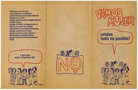 Primera imagen del registro Panfleto Vamos Mujer Unidas todo es posible! NO