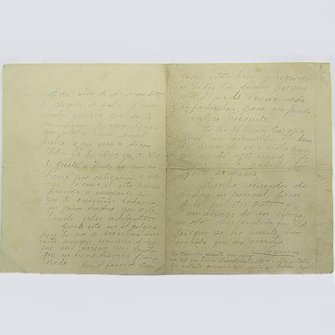 Primera imagen del registro Carta asociada a Guillermo Córdova con un dibujo en el reverso de una iglesia por Armando Córdova Lizardi