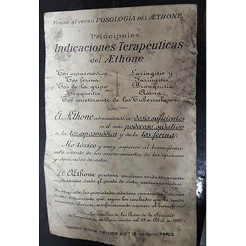 Primera imagen del registro Indicaciones terapéuticos del Aethone