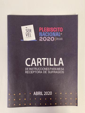 Primera imagen del registro Cartilla de instrucciones para mesa receptora de sufragios. Plebiscito Nacional 2020