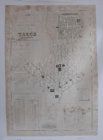 Primera imagen del registro Plano topográfico de la ciudad de Talca