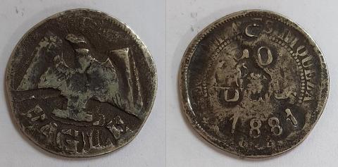 Primera imagen del registro Moneda de 2 centavos (resello) República