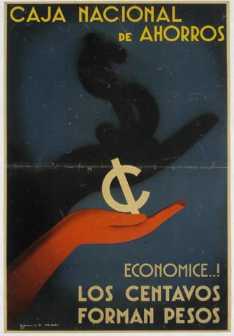 Primera imagen del registro Caja Nacional de Ahorros. Economice, los centavos forman pesos