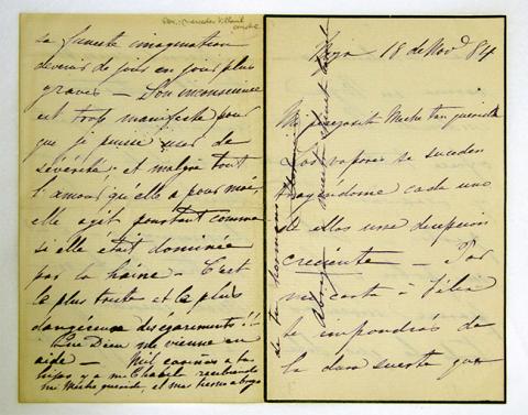 Primera imagen del registro Carta de Florencio Villamil a su hermana Mercedes Villamil