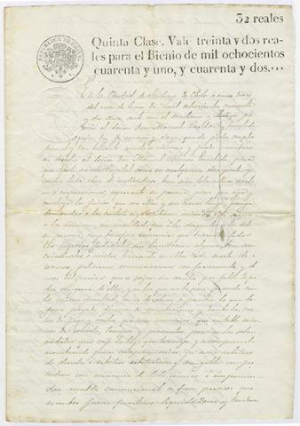 Primera imagen del registro Carta poder de Manuel Cerdan y Encalada a Manuel Blanco Encalada