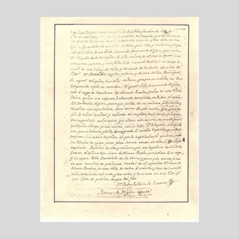 Primera imagen del registro Fotocopia de la Fe de Bautismo de Don Bernardo O'Higgins R.