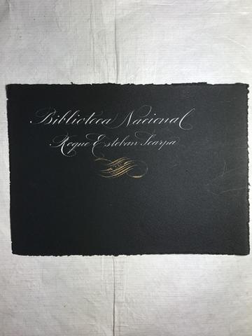 Primera imagen del registro Tarjetón con inscripción de la Biblioteca Nacional con el nombre de Roque Esteban Scarpa