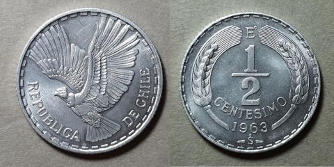 Primera imagen del registro Moneda de 1/2 centésimo (República)