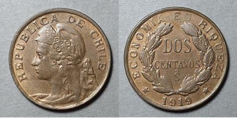 Primera imagen del registro Moneda de 2 centavos (República)