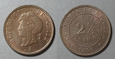Primera imagen del registro Moneda de 2 1/2 centavos (República)