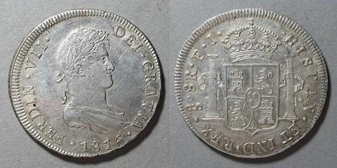 Primera imagen del registro Moneda de 8 Reales (Fernando VII)