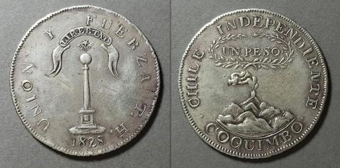Primera imagen del registro Moneda 1 Peso Coquimbo (República)