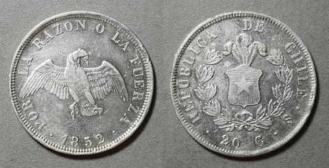 Primera imagen del registro Moneda de 20 centavos (República)