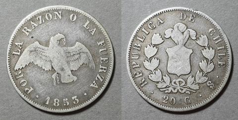 Primera imagen del registro Moneda de 20 centavos (República)