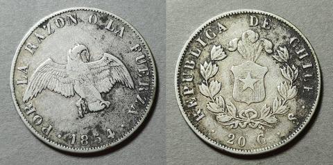 Primera imagen del registro Moneda de 20 centavos (República)