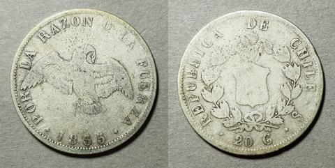 Primera imagen del registro Moneda de 20 centavos (República)