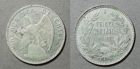 Primera imagen del registro Moneda de 20 centavos (República)