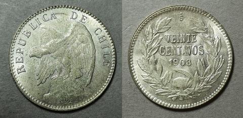 Primera imagen del registro Moneda de 20 centavos (República)