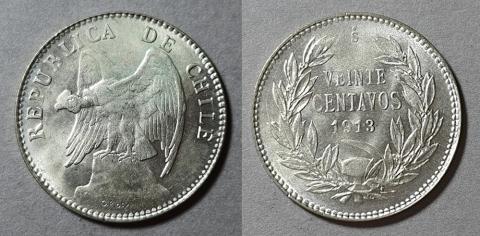 Primera imagen del registro Moneda de 20 centavos (República)