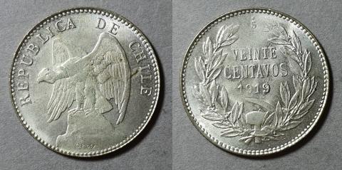 Primera imagen del registro Moneda de 20 centavos (República)