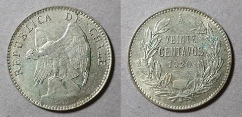 Primera imagen del registro Moneda de 20 centavos (República)