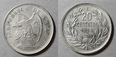 Primera imagen del registro Moneda de 20 centavos (República)