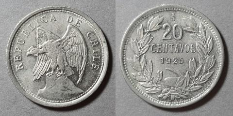 Primera imagen del registro Moneda de 20 centavos (República)