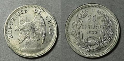 Primera imagen del registro Moneda de 20 centavos (República)