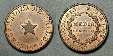 Primera imagen del registro Moneda de 1/2 Centavo (República)