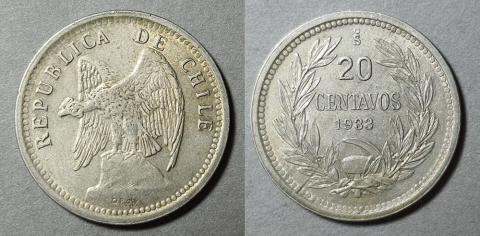 Primera imagen del registro Moneda de 20 centavos (República)