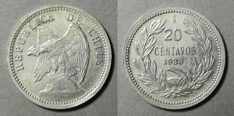 Primera imagen del registro Moneda de 20 centavos (República)