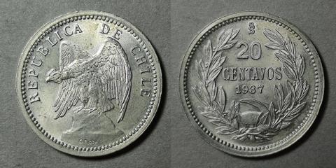 Primera imagen del registro Moneda de 20 Centavos (República)