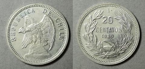 Primera imagen del registro Moneda de 20 Centavos (República)
