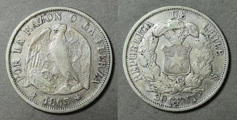 Primera imagen del registro Moneda de 20 Centavos (República)