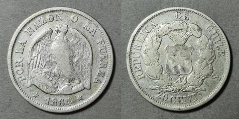 Primera imagen del registro Moneda de 20 Centavos (República)