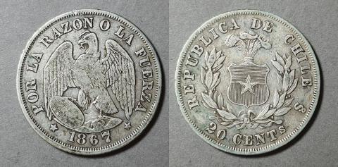 Primera imagen del registro Moneda de 20 Centavos (República)