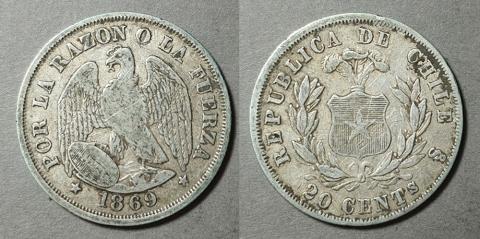 Primera imagen del registro Moneda de 20 Centavos (República)