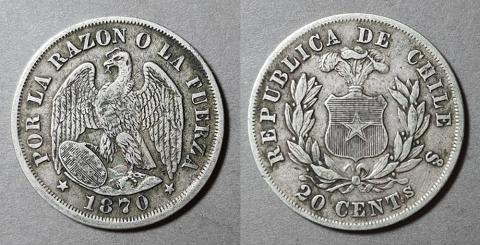 Primera imagen del registro Moneda de 20 Centavos (República)