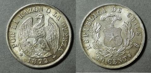 Primera imagen del registro Moneda de 20 Centavos (República)