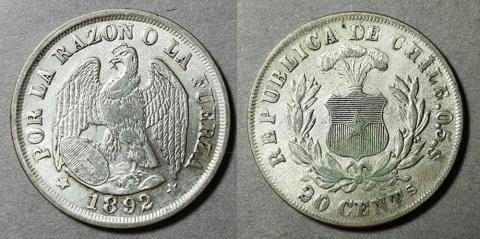 Primera imagen del registro Moneda de 20 Centavos (República)