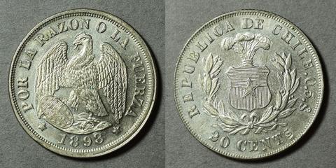 Primera imagen del registro Moneda de 20 Centavos (República)