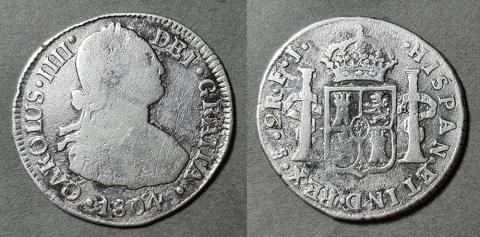 Primera imagen del registro Moneda de 2 Reales (Carlos IV)