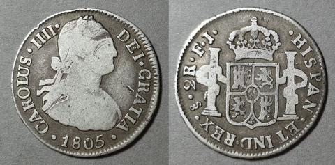 Primera imagen del registro Moneda de 2 Reales (Carlos IV)