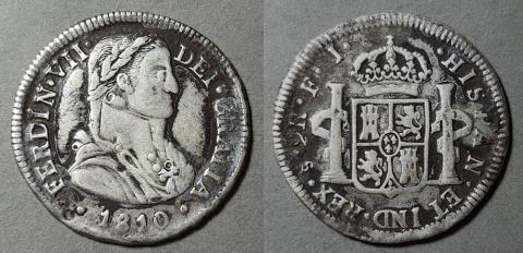 Primera imagen del registro Moneda de 2 Reales (Fernando VII)