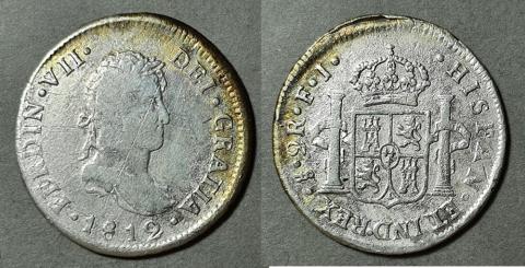 Primera imagen del registro Moneda de 2 Reales (Fernando VII)