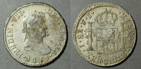 Primera imagen del registro Moneda de 2 Reales (Fernando VII)