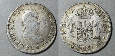Primera imagen del registro Moneda de 2 Reales (Fernando VII)