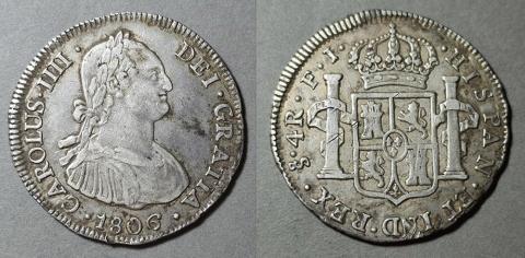 Primera imagen del registro Moneda de 4 Reales (Carlos IV)