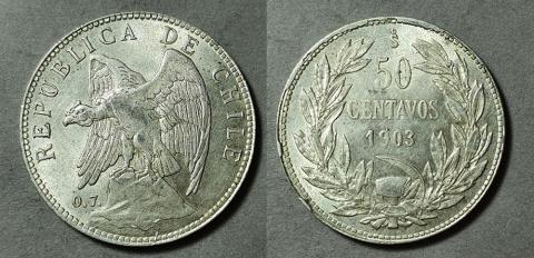 Primera imagen del registro Moneda de 50 Centavos (República)