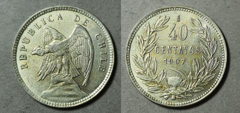 Primera imagen del registro Moneda de 40 Centavos (República)